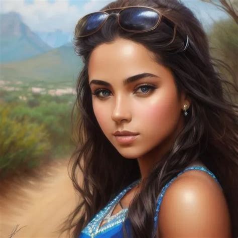 Beautiful Southafrican Girl Oil Painting Uhd 8k V Openart