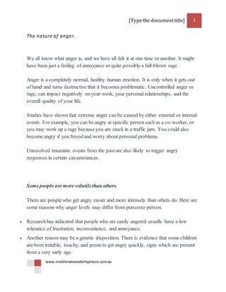 Irrational Responses Series Anger And Rage 1 Of 8 PDF