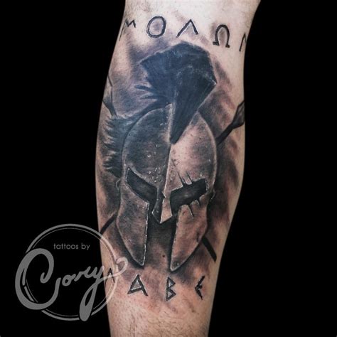 Spartan Helmet 300 Tattoo By Cory Claussen Tattoos God Tattoos