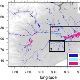 Western Po River Flood Hazard Map For The Return Periods Of