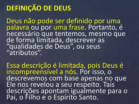 Atributos De Deus PPT