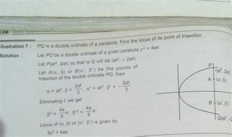 Illustration 7 : PQ is a double ordinate of a parabola. Find the locus of..