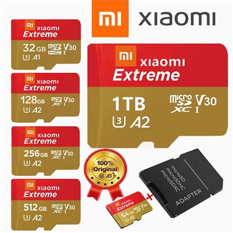 Cartão De Memória XIAOMI 1TB 2TB Micro SDXC Armazenamento A1 TF 128GB