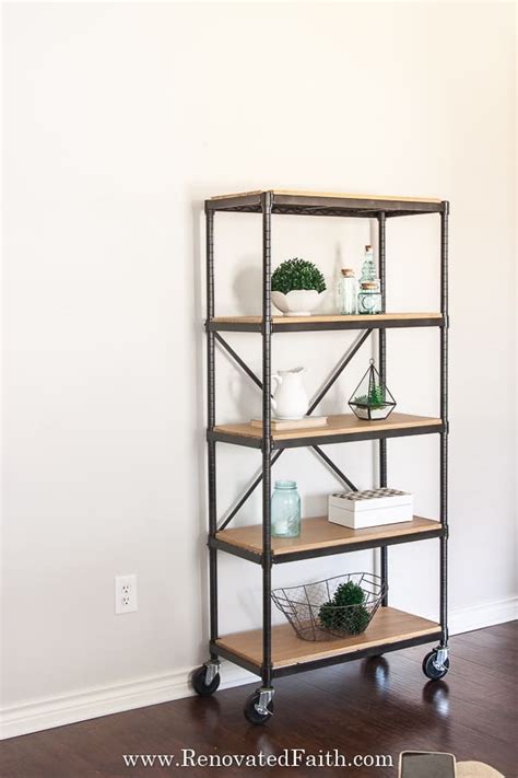 diy industrial shelves wire shelving hack (22 of 34) - Renovated Faith