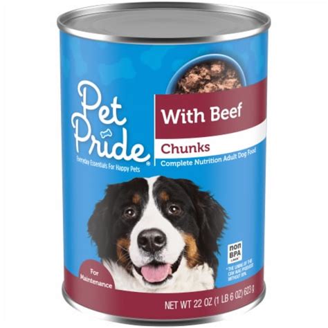 Pet Pride® Chunks with Beef Wet Adult Dog Food, 22 oz - Fry’s Food Stores