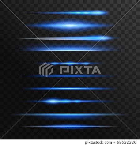 Blue And Neon Light Flashes Glow Vector Lines Stock Illustration