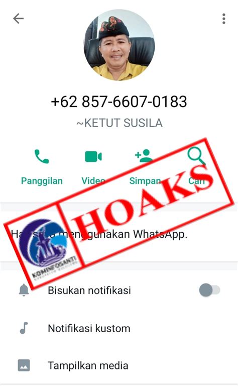 BEREDAR TANGKAPAN LAYAR AKUN WHATSAPP YANG MENGGUNKAN FOTO PROFIL DAN