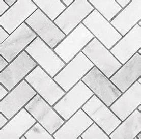 Sample Carrara Venato Herringbone Honed Marble Mosaic Tile X