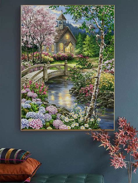 Pc Pmma Diy Diamond Painting Without Frame Creative Flower Tree