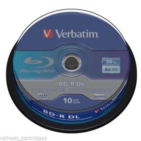 Verbatim X Blu Ray Dual Layer Bd R Dl Gb