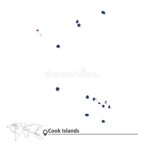 Cook Islands Map Stock Vector Illustration Of Black