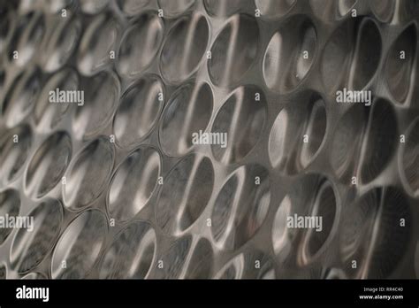 Metallic Inox Surface With Circles Pattern Background Stock Photo Alamy