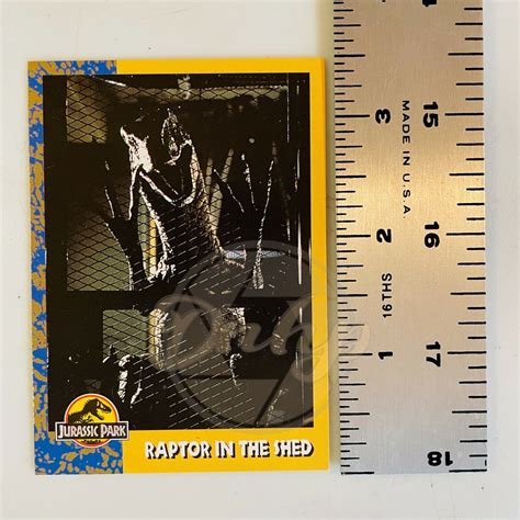 Jurassic Park Raptor In The Shed 53 Topps Trading Card Usa 1993