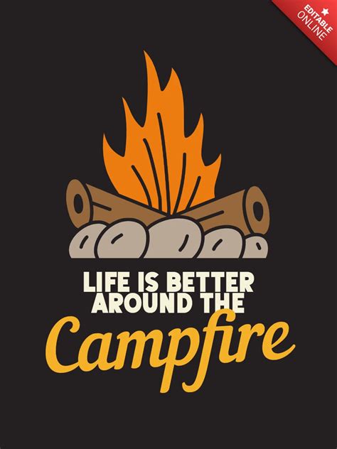 Camping Life Is Better Around The Campfire T Shirt Template Design