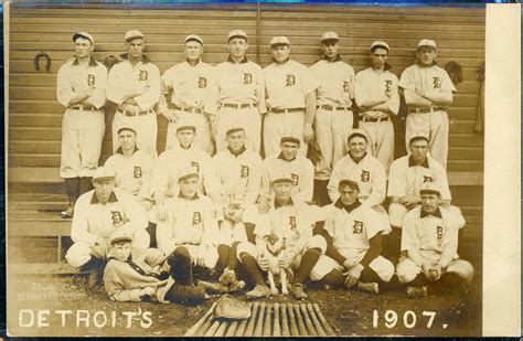 Detroit Tigers team postcard, 1907 – The Chapman Deadball Collection