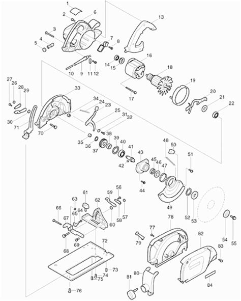 Makita 5057kb 7 1 4 Circular Saw With Dust Collector Partswarehouse