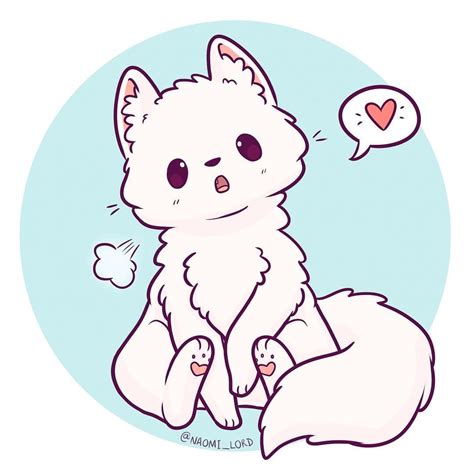 Easy Cute Baby Arctic Fox Drawing - madathos