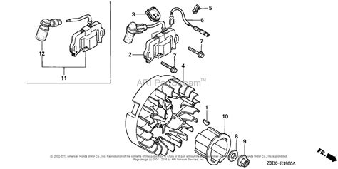 Honda Engines GX100 SA2 ENGINE JPN VIN GCANM 1100001 TO GCANM