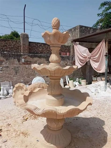 Marble Golden Sandstone Water Fountain At Rs In Makrana Id