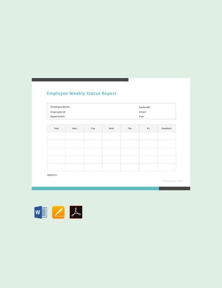 Employee Report Template 28 Free Sample Example Format Download