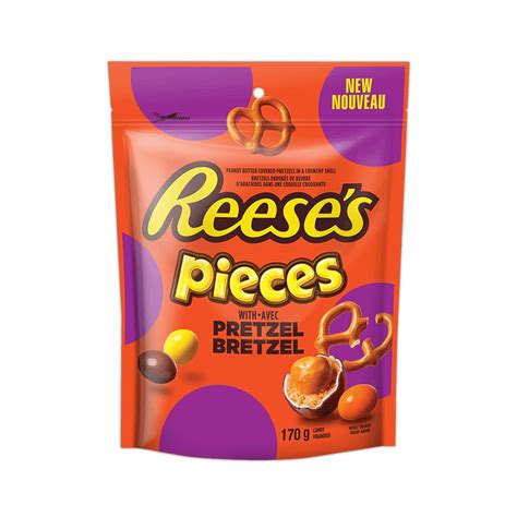 Reese S Pieces Peanut Butter With Pretzels Candy 170g Bag