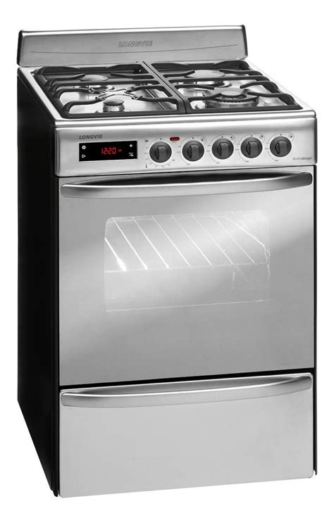 Cocina Longvie Eurodesign 21601X a gas eléctrica 4 hornallas acero