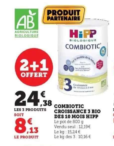 Promo Combiotic Croissance Bio D S Mois Hipp Chez Super U