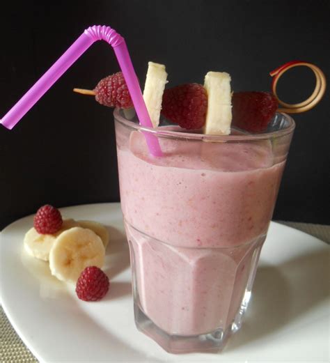 Smoothie Banane Framboise Recette Framboise Dessert Banane