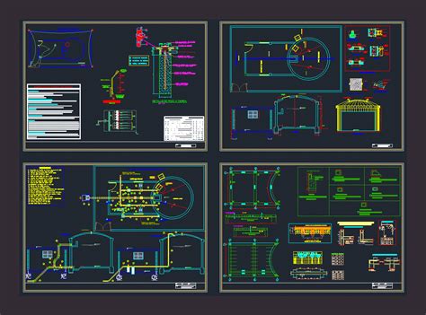 Reservorio Con Caseta En AutoCAD Librería CAD