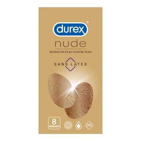 Durex Préservatif Nude Sans Latex La Boîte De 8 Préservatifs