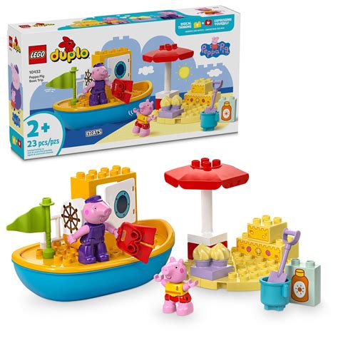 Amazon Lego Duplo Peppa Pig Boat Trip Bath Toy Building Block