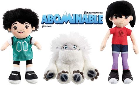 Rainbow Designs DreamWorks Abominable Small Soft Toy Collection: Peng 20cm, Everest 18cm & Yi ...