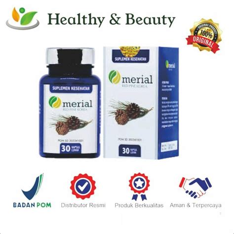 Jual Merial Red Pine Korea Isi 30 Kapsul Merial Obat Kolesterol