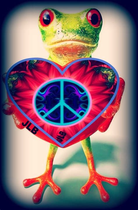 Heart Frog Peace Man ☮ Peace Artist Jlb Peace Art Peace Sign Art