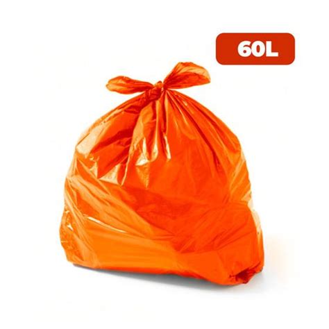 Saco Para Lixo 60 Litros Coleta Seletiva Especial Laranja 100