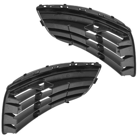 Front Bumper Fog Light Grille Grill Cover Cap Black Pair Set For Vw