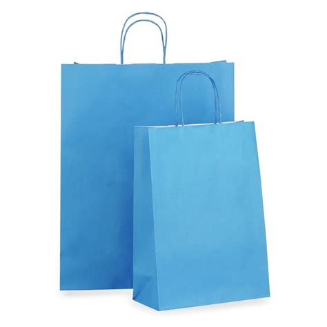 Blue Coloured Paper Carrier Bags Carrier Bag Shop