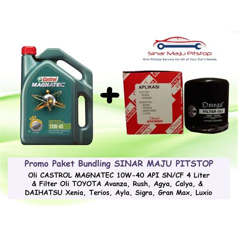 Paket Bundling Oli Mobil Castrol Magnatec W Api Sn Liter