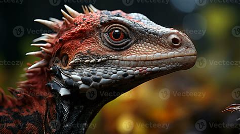 Close-up photo of a Velociraptor looking in their habitat. Generative AI 29864428 Stock Photo at ...