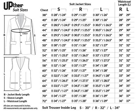 Clothing Size Chart Suit Jacket Royalty Free Vector Image 51 Off