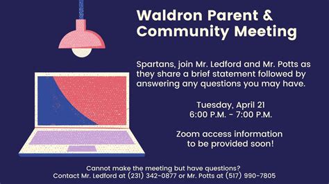 Parent And Community Meeting Waldron Area School District