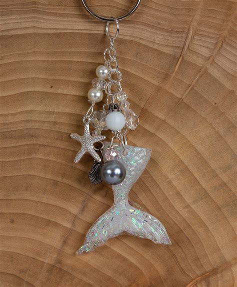 Mermaid Tail Bag Charm Resin Mermaid Tail Key Ring By