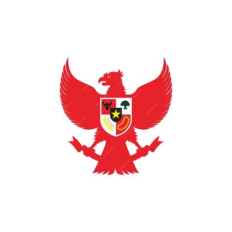 Garuda Pancasila Symbol Vektor Logo Design Premium Vektor