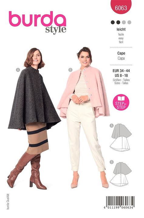 Patrons De Couture Pour Coudre Une Cape D Automne Hiver Pour Femme