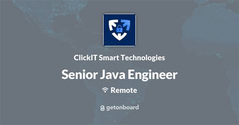 Senior Java Engineer At Clickit Smart Technologies Remote Work From