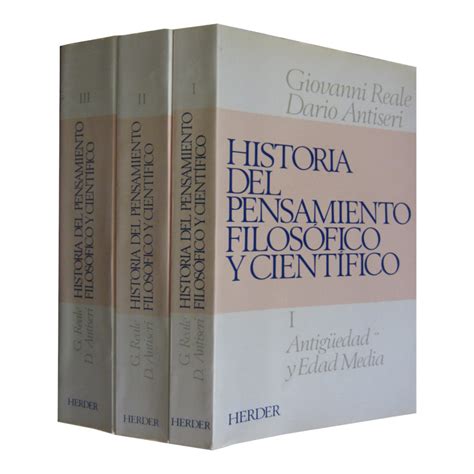 HISTORIA DEL PENSAMIENTO FILOSÓFICO Y CIENTÍFICO 3 Tomos OBRA COMPLETA