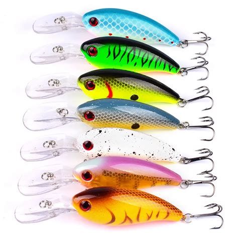 Pc Fishing Lures Cm Plastic Hard Bass Baits Colors Minnow Lures