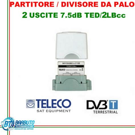 PARTITORE DIVISORE DA PALO ESTERNO 2 USCITE CONNETORI F CON PASSAGGIO