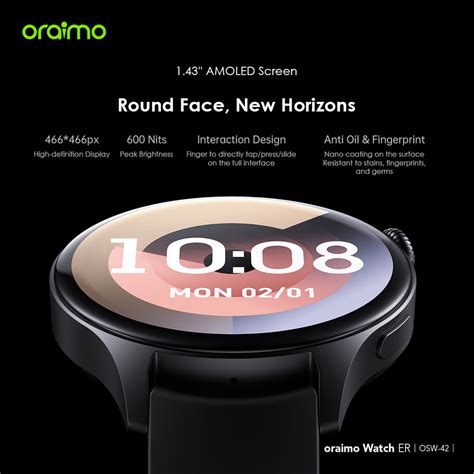 Jual Oraimo Jam Tangan Pintar Smartwatch 143 Amoled Osw 42 Bluetooth