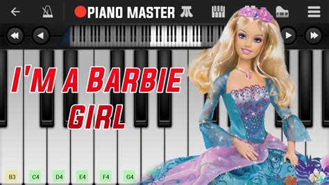 I M A Barbie Girl Aqua Song Piano Tutorial Piano Master Youtube